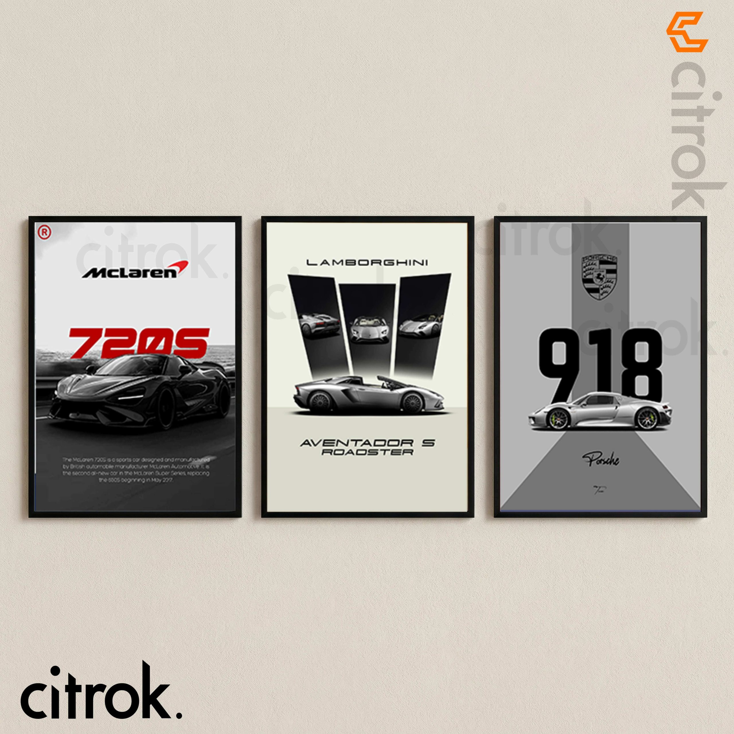 11 Luxury Supercar Icons – 3 Piece Set -CR004 - Image 1